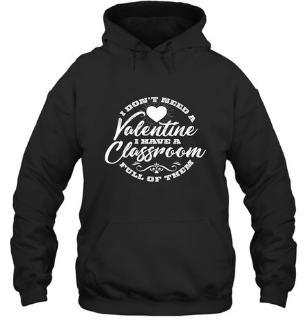 Valentine's Day Teacher School classroom Art Heart Lover Hooded Sweatshirt Hooded Sweatshirt / Black / S Hooded Sweatshirt - HHHstores