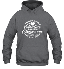 Valentine's Day Teacher School classroom Art Heart Lover Hooded Sweatshirt Hooded Sweatshirt - HHHstores