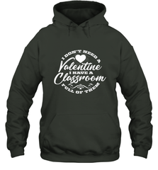 Valentine's Day Teacher School classroom Art Heart Lover Hooded Sweatshirt Hooded Sweatshirt - HHHstores