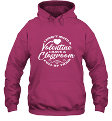 Valentine's Day Teacher School classroom Art Heart Lover Hooded Sweatshirt Hooded Sweatshirt - HHHstores