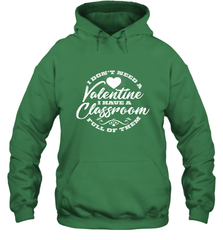 Valentine's Day Teacher School classroom Art Heart Lover Hooded Sweatshirt Hooded Sweatshirt - HHHstores