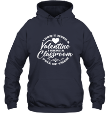 Valentine's Day Teacher School classroom Art Heart Lover Hooded Sweatshirt Hooded Sweatshirt - HHHstores