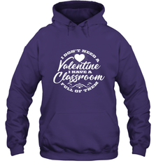 Valentine's Day Teacher School classroom Art Heart Lover Hooded Sweatshirt Hooded Sweatshirt - HHHstores
