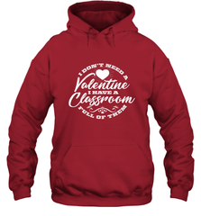 Valentine's Day Teacher School classroom Art Heart Lover Hooded Sweatshirt Hooded Sweatshirt - HHHstores