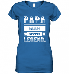 Papa Man Myth Legend Father's Day Dad Veteran Gift Women's V-Neck T-Shirt Women's V-Neck T-Shirt - HHHstores