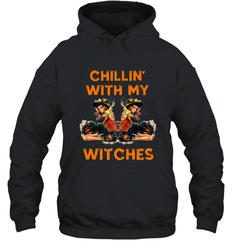 Cool Chillin With My Witches Halloween Costume Hooded Sweatshirt