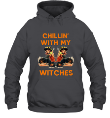 Cool Chillin With My Witches Halloween Costume Hooded Sweatshirt Hooded Sweatshirt - HHHstores