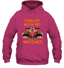 Cool Chillin With My Witches Halloween Costume Hooded Sweatshirt Hooded Sweatshirt - HHHstores