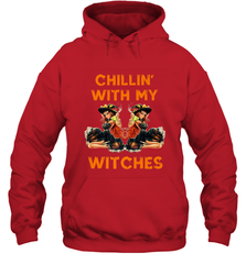 Cool Chillin With My Witches Halloween Costume Hooded Sweatshirt Hooded Sweatshirt - HHHstores