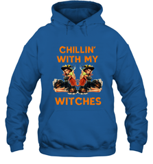 Cool Chillin With My Witches Halloween Costume Hooded Sweatshirt Hooded Sweatshirt - HHHstores