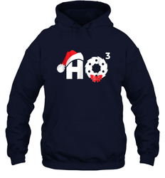 Santa HO HO3 Cubed Funny Christmas Hooded Sweatshirt