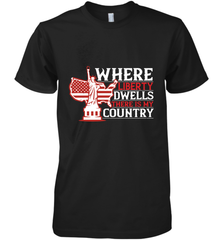 Where liberty dwells, there is my country 01 Men's Premium T-Shirt Men's Premium T-Shirt - HHHstores