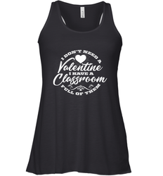 Valentine's Day Teacher School classroom Art Heart Lover Women's Racerback Tank