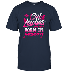 Cat Lady Born In January Cat Lover Birthday Gift For Men's T-Shirt