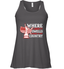 Where liberty dwells, there is my country 01 Women's Racerback Tank Women's Racerback Tank - HHHstores