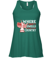 Where liberty dwells, there is my country 01 Women's Racerback Tank Women's Racerback Tank - HHHstores