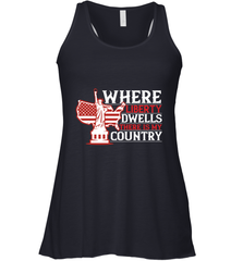 Where liberty dwells, there is my country 01 Women's Racerback Tank Women's Racerback Tank - HHHstores