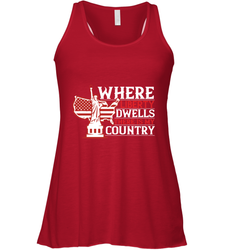 Where liberty dwells, there is my country 01 Women's Racerback Tank