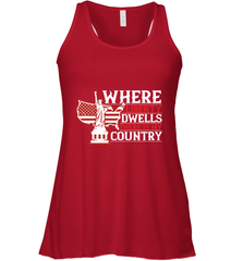 Where liberty dwells, there is my country 01 Women's Racerback Tank Women's Racerback Tank - HHHstores