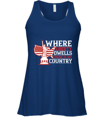 Where liberty dwells, there is my country 01 Women's Racerback Tank Women's Racerback Tank - HHHstores