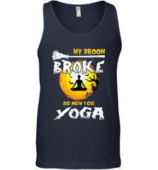 My Broom Broke So Now I Go Yoga Funny Halloween Costume Gift Men's Tank Top Men's Tank Top - HHHstores