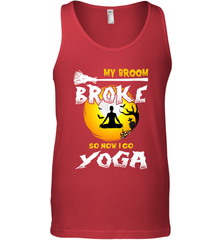 My Broom Broke So Now I Go Yoga Funny Halloween Costume Gift Men's Tank Top Men's Tank Top - HHHstores