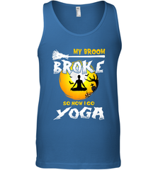 My Broom Broke So Now I Go Yoga Funny Halloween Costume Gift Men's Tank Top Men's Tank Top - HHHstores