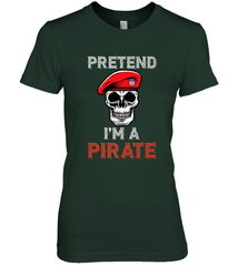 Pretend I'm A Pirate Tee Funny Halloween Party Costume Gift Women's Premium T-Shirt Women's Premium T-Shirt - HHHstores