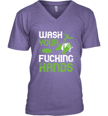 Wash your fucking hands01 01 Men's V-Neck Men's V-Neck - HHHstores