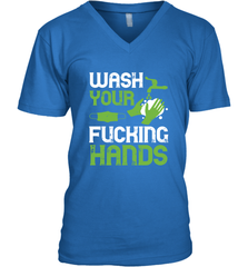 Wash your fucking hands01 01 Men's V-Neck Men's V-Neck - HHHstores