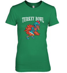 Cool Turkey Bowl _ Funny Thanksgiving Football Player Women's Premium T-Shirt