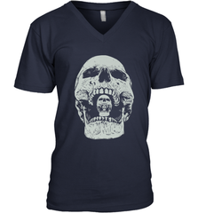 Vintage Halloween Skull Design For Trick or Treating Men's V-Neck Men's V-Neck - HHHstores