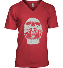 Vintage Halloween Skull Design For Trick or Treating Men's V-Neck Men's V-Neck - HHHstores