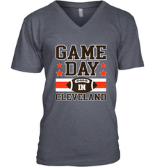 NFL Cleveland Game Day Football Home Team Colors Men's V-Neck Men's V-Neck - HHHstores