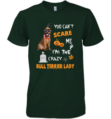 YOU CAN'T SCARE ME I'M THE CRAZY BULL TERRIER LADY SHIRT Men's Premium T-Shirt Men's Premium T-Shirt - HHHstores
