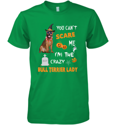 YOU CAN'T SCARE ME I'M THE CRAZY BULL TERRIER LADY SHIRT Men's Premium T-Shirt