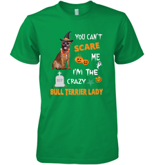 YOU CAN'T SCARE ME I'M THE CRAZY BULL TERRIER LADY SHIRT Men's Premium T-Shirt Men's Premium T-Shirt - HHHstores