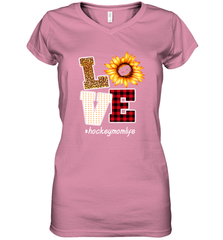 Love Hockey Mom Life Design Women's V-Neck T-Shirt Women's V-Neck T-Shirt - HHHstores