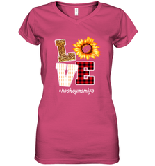 Love Hockey Mom Life Design Women's V-Neck T-Shirt Women's V-Neck T-Shirt - HHHstores