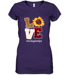 Love Hockey Mom Life Design Women's V-Neck T-Shirt Women's V-Neck T-Shirt - HHHstores