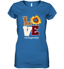 Love Hockey Mom Life Design Women's V-Neck T-Shirt Women's V-Neck T-Shirt - HHHstores