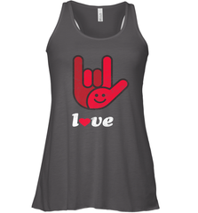 Cute Love Hand Sign Heart Valentines Day Retro Vintage Top Women's Racerback Tank Women's Racerback Tank - HHHstores