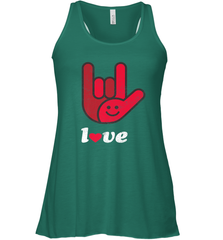 Cute Love Hand Sign Heart Valentines Day Retro Vintage Top Women's Racerback Tank Women's Racerback Tank - HHHstores