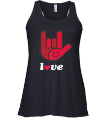 Cute Love Hand Sign Heart Valentines Day Retro Vintage Top Women's Racerback Tank Women's Racerback Tank - HHHstores