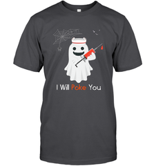I will Poke You Halloween Funny Nurse Smiling Ghost Gift Men's T-Shirt Men's T-Shirt - HHHstores
