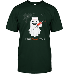 I will Poke You Halloween Funny Nurse Smiling Ghost Gift Men's T-Shirt Men's T-Shirt - HHHstores
