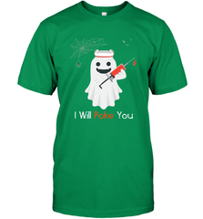 I will Poke You Halloween Funny Nurse Smiling Ghost Gift Men's T-Shirt Men's T-Shirt - HHHstores