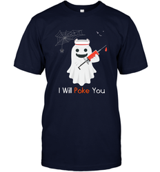 I will Poke You Halloween Funny Nurse Smiling Ghost Gift Men's T-Shirt
