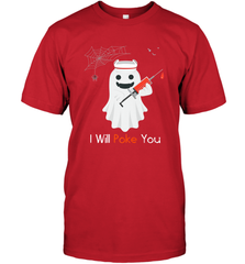I will Poke You Halloween Funny Nurse Smiling Ghost Gift Men's T-Shirt Men's T-Shirt - HHHstores