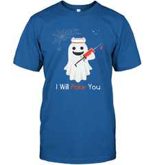 I will Poke You Halloween Funny Nurse Smiling Ghost Gift Men's T-Shirt Men's T-Shirt - HHHstores